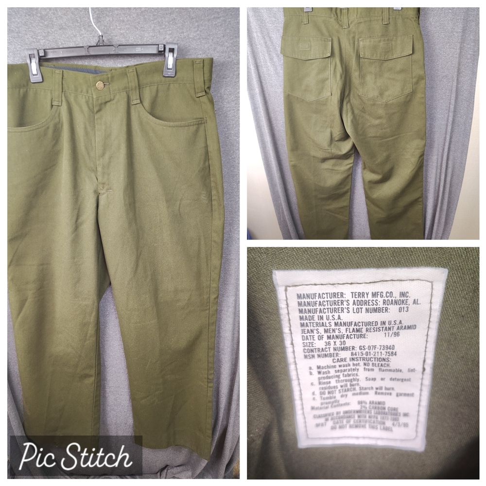 Terry Mfg Olive Green Men's Chinos